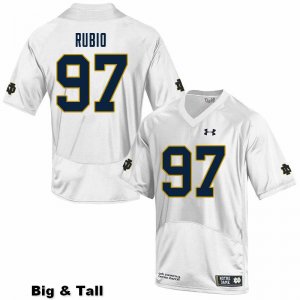 Notre Dame Fighting Irish Men's Gabe Rubio #97 White Under Armour Authentic Stitched Big & Tall College NCAA Football Jersey EKN0199VP
